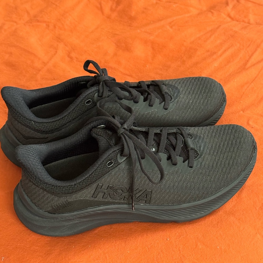 Hoka Black Low-Profile Running Sneakers